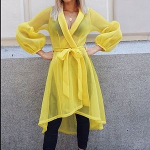 ❤❤💛💛 Yellow Mesh Top, Jacket, Shirt